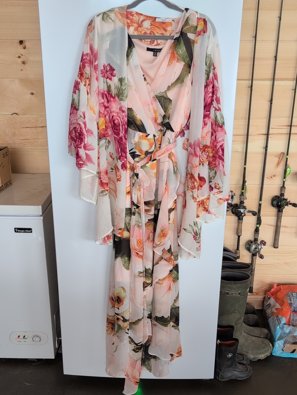 Signature by Sangria Pale Pink Womens Flowy Dress